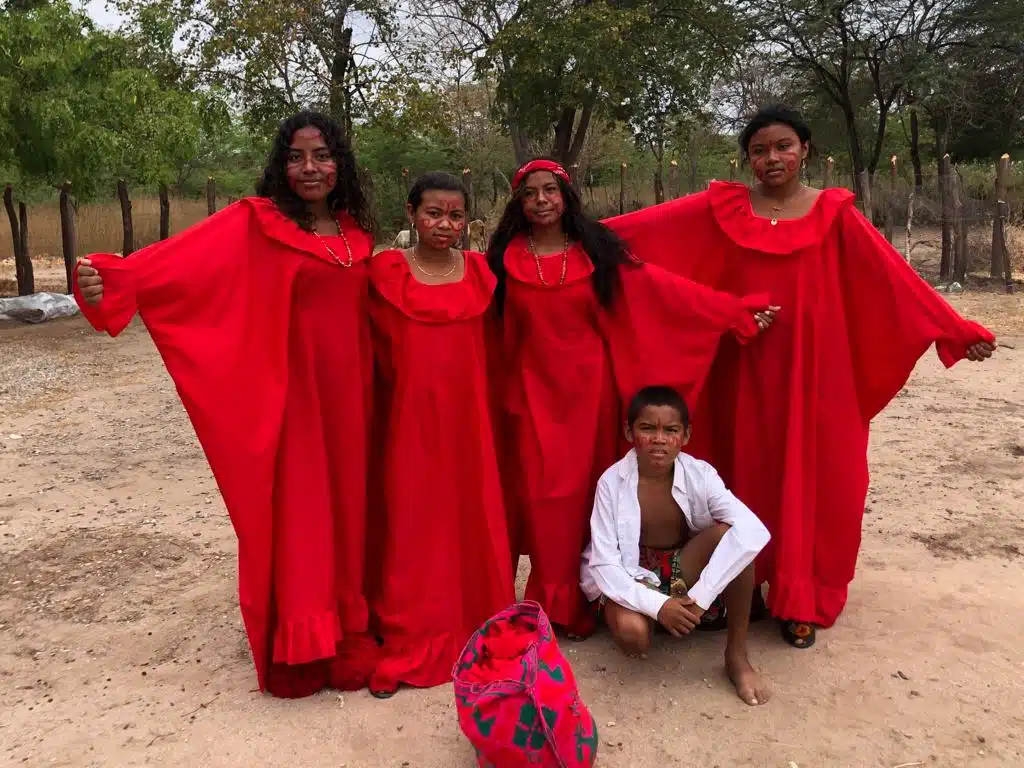 Five members of the Wayuu Indigenous communities
